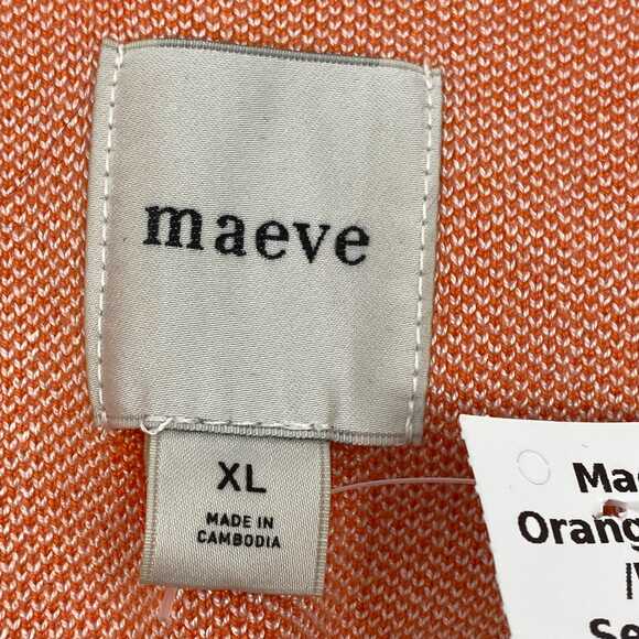 Maeve Orange/White/Blue Seahorse Print Cardigan | Women’s XL - Picture 3 of 6